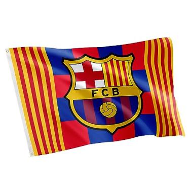 Imagem de Desert Cactus Bandeira do FC Barcelona Barça Futebol Futbol Futebol 100% Poliéster Interior Exterior Faixa 0,9 x 1,5 m (Bandeira A)