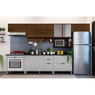 Imagem de Cozinha Completa Bartira Rubi Com 8 Portas E 5 Gavetas E 5 Prateleiras Grapia