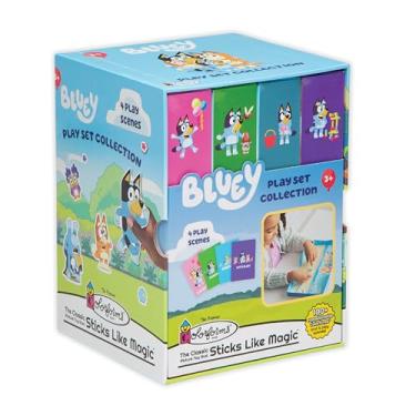 Imagem de Colorforms Coleção De Conjuntos De Brinquedos Bluey Stickers – Adesivos Para Crianças, Bluey Toys, Livro De Adesivos Para Crianças Pequenas, 4 Cenas De Jogo Com Adesivos Reposicionáveis, Adesivos Pa