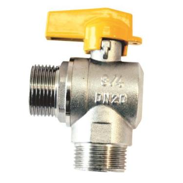 Imagem de Válvula Esfera Gás M/M Angular Passagem Plena 1/2" Emmeti Kit com 12 u