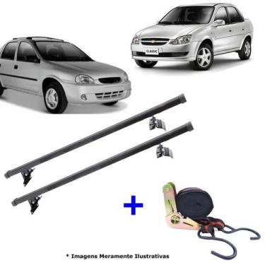 Imagem de Rack Teto Suporte Corsa Hatch E Classic 4 Porta + 1 Cinta - Rack de Te