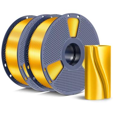 Imagem de SUNLU Silk PLA+ Filamento 1,75 mm 2025 carretel de atualização compatível com filamento Bambulab Refilamento, pacote PLA de 2 kg (4,4 lbs) filamento de impressora 3D, precisão dimensional de 1,75 mm +