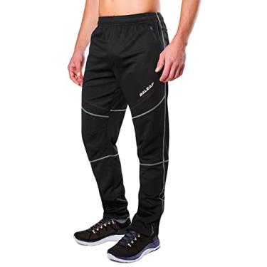 Imagem de BALEAF Calças masculinas de lã para ciclismo de inverno roupas de mountain bike roupas térmicas para corrida para clima frio, A01 - Preto, 3G