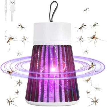 Imagem de Luminaria Mata Mosquito Armadilha Eletrica Repelente Choque Lampada Luz Ultravioleta LED Luz UV USB Dengue Pernilongo Inseto Mosca Bivolt