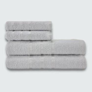 Imagem de Jogo De Toalha 4 Peças Verona Luxo Beka 100% Algodão Branco - Toalhas 