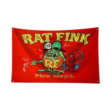 Imagem de Bandeira De Poliéster Rat Fink Choppers De 3x5 Pés Com Impressão Digit