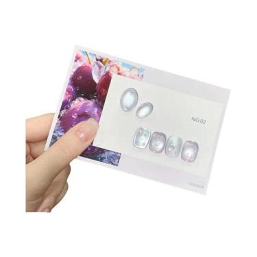 Imagem de Verde Rosa Azul Translúcido Olho De Gato Vidro Esfera Gel Esmalte 12ml