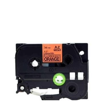 Imagem de Fita Compatível Brother Tz Tze B61 Laranja Letra Preta 36mm - Genérica