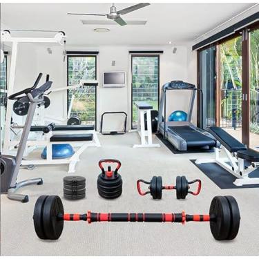 Imagem de Kit Halteres Kettlebell Ajustáveis ​​6 em 1 – 15kg | Treine em Casa, Economize Espaço e Defina o Corpo – Academia