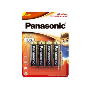 Imagem de Pilha Alcalina AA Com 4 Unidades Panasonic