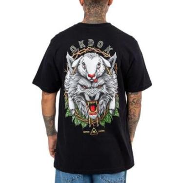 Imagem de Camiseta Masculina Okdok Oversized Wolf And Sheep-Masculino