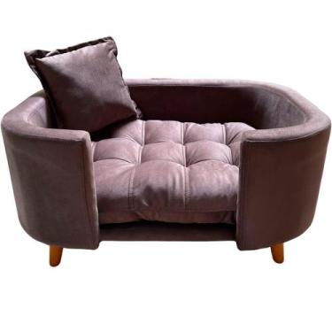Imagem de Sofá Caminha Pet Luxo em Sued Premium - Sua Casa Decor, Marrom