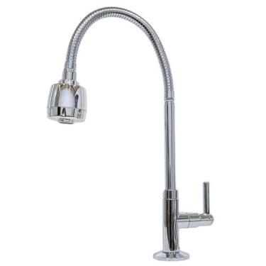 Imagem de Torneira ABS Cromada Gourmet Jato Duplo Bancada - Montelar Acabamentos