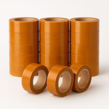 Imagem de Kit Fita Adesiva Larga Durex 1-20 Unidades Laranja 250m Embalagem Fechamento Caixa Resistente