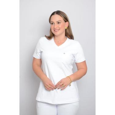 Imagem de Conjunto Scrub Pijama Cirúrgico Essência Branco Toque Geladinho