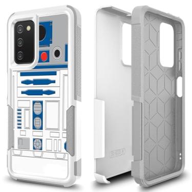 Imagem de Candykisscase Capa para Samsung Galaxy A03s, R2D2 Astromech Droid Robot Padrão Absorção de Choque PC Rígido e Interior Silicone Híbrido Camada Dupla Armadura Defender Capa para Samsung Galaxy A03s