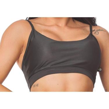 Imagem de Top Fitness Básico FMF Suplex com Alças Moda Esportiva Feminina-Feminino