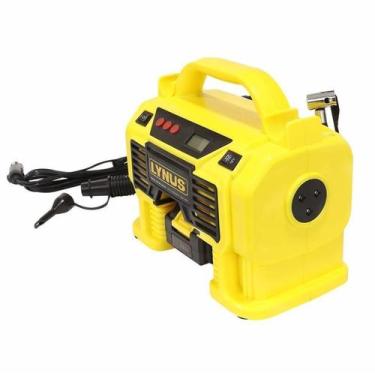 Imagem de Compressor De Ar E Calibrador À Bateria Lynus 20v 160psi Cor Amarelo F