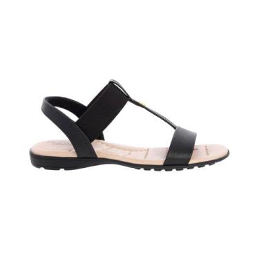 Imagem de Sandália ultraconforto anabela elástico modare, Preto, 36