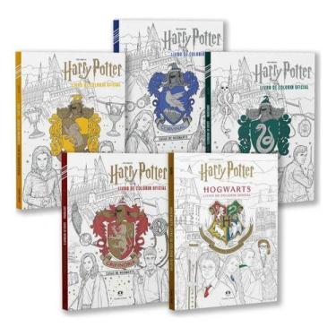 Imagem de Coleção 5 Livro De Colorir Harry Potter Casas De Hogwarts Grifinória S