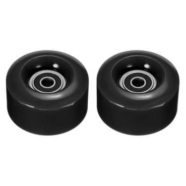 Imagem de YOKIVE 2 Pcs Roller Wheels, 82A Skate Roller Replacement with Bearings Skateboard Replace, Great for Outdoor Indoor (Black, 1.3 x 2.3)