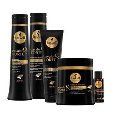Imagem de Kit Haskell Cavalo Forte Sh Cond 300ml Máscara 300g 5 itens Cresciment