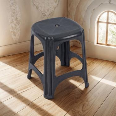 Imagem de Banqueta Baixa Plastico 45,5cm Preto Safira Tramontina
