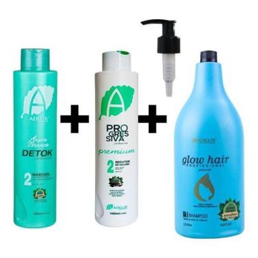 Imagem de Adlux Progressiva Step 2 + Detok Step 2 + Shampoo 2,5 Litros