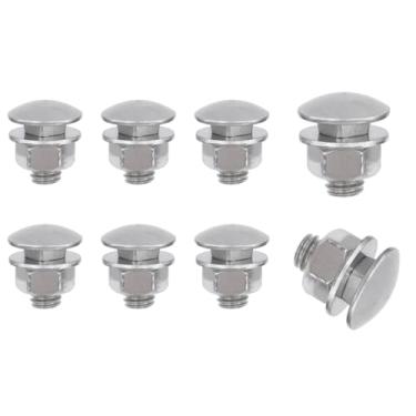 Imagem de Mewutal Conjunto de 8 parafusos de aço inoxidável de 5/16-18 x 5/20.3 cm com porcas sextavadas e arruelas planas, kit de parafusos e porcas de transporte de rosca completa 18-8