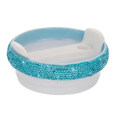 Imagem de Tampa de copo de substituição de 1,134 g para Stanley Cup Bling Tampas de copo de substituição compatíveis com Stanley Quencher 2.0 Cups, acessórios para mulheres (azul lago)