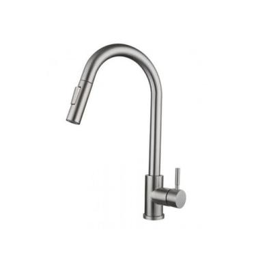 Imagem de Monocomando de mesa cozinha gourmet bica extensivel  escovado - Hera