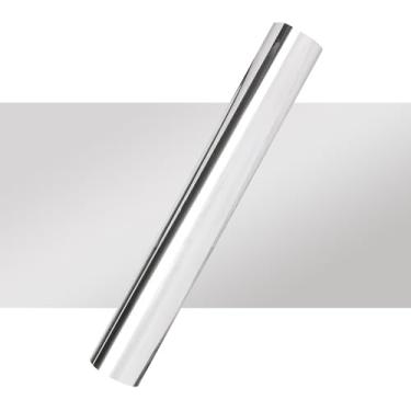 Imagem de IModeur Vinil permanente prateado brilhante para máquinas de corte - Rolo de vinil adesivo permanente metálico de 30,5 cm x 30,5 m para decoração de copos, decoração de festa, adesivo