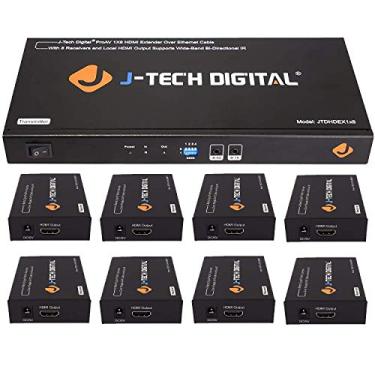Imagem de J-Tech Digital ProAV 1X8 HDMI Extender HDMI Amplifier HDMI Splitter Over Ethernet Cable with Bi-Direction IR and EDID Functions (1x8)