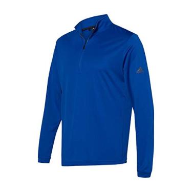 Imagem de Pulôver leve com meio zíper adidas, azul-royal (Collegiate Royal), 3GG