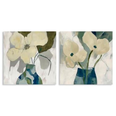 Imagem de Stupell Industries Conjunto de arte de parede de 2 peças Simple Petals Boho por Elara Yasna, 61 x 61 cm