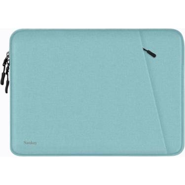 Imagem de Capa protetora para laptop de 14 polegadas, à prova de choque, com bolso para acessórios, capa para laptop portátil compatível com MacBook Air/Pro de 14 polegadas, Dell, HP, Acer, Asus, Lenovo, azul