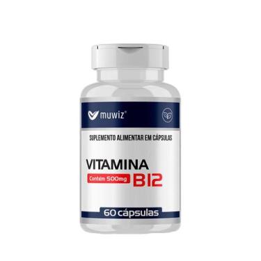 Imagem de Vitamina B12 Metilcobalamina 500mg 60 Cápsulas - Muwiz