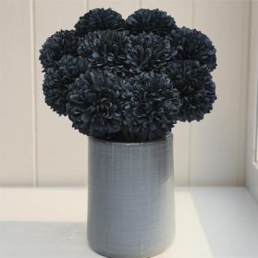 Imagem de SHINE-CO LIGHTING Buquê de flores com bola de crisântemo artificial, 10 peças para festa de Halloween, outono, colheita, festival, decoração gloriosa moral para casa, escritório, cafeteria, festas
