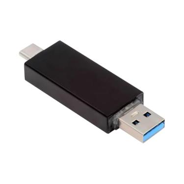 Imagem de Cablecc USB 3.0 5Gbps e tipo-C para cartão TF T-Flash 2 em 1 e leitor de cartão SD para câmera, laptop, tablet e telefone serial Mate