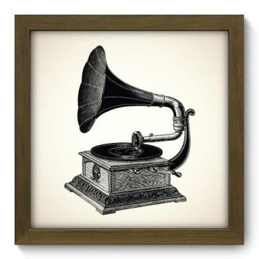 Imagem de Quadro Decorativo - Gramofone - 22cm x 22cm - 030qdgm - Allodi