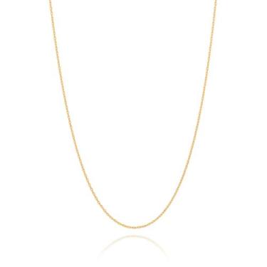 Imagem de Cordão Feminino 531639 Banhado a Ouro 18k Fio Cadeado - Rommanel