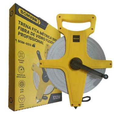 Imagem de Trena Fibra de Vidro Aberta 100m BOM-6513 - BOMVINK