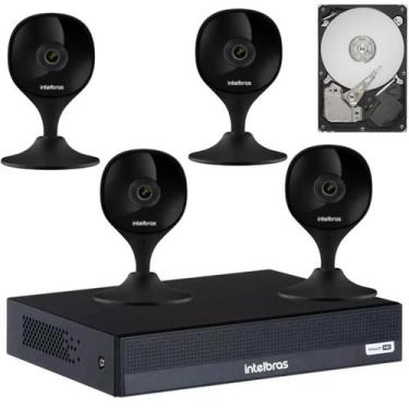 Imagem de Kit CFTV Intelbras 4 Câmeras WiFi Full HD, Gravador Inteligente e HD 1