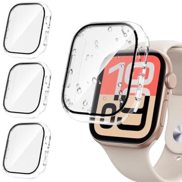 Imagem de Tensea Película de vidro temperado rígido para smartwatch, protetor de policarbonato, 3 peças, mulheres e homens