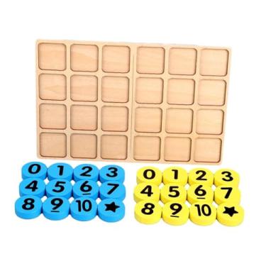 Imagem de menolana Jogo de números brinquedo educativo desenvolvimento de madeira pré-escolar atividade viagem números brinquedos de matemática jogo de tabuleiro para