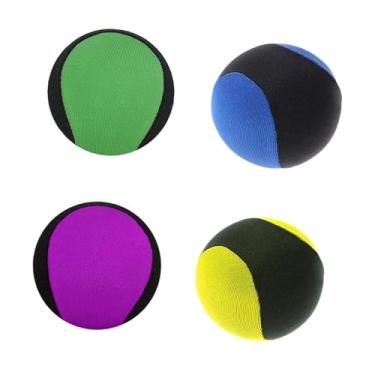 Imagem de Dynwave 4 peças de bolas de brinquedo aquático de borracha coloridas para pular, bolas de massagem para piscina ao ar livre