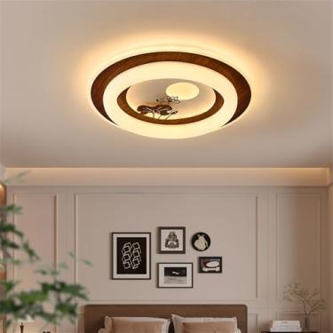 Imagem de Nórdico Moderno Quarto Lâmpada De Teto LED Moda Simplicidade Arte Sala De Estar Estudo De Restaurante Quarto Infantil Corredor Varanda Luz (3852B D50CM)