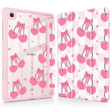 Imagem de May Chen Capa para Samsung Galaxy Tab S6 Lite de 10,4 polegadas 2024/2022/2020 - Suporte de lápis embutido com capa à prova de choque, capa traseira transparente transparente, despertar/hibernar