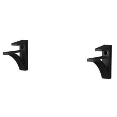 Imagem de Par de Suporte para Prateleira Belle Preto - BELLE-PR - MULTIVISÃO