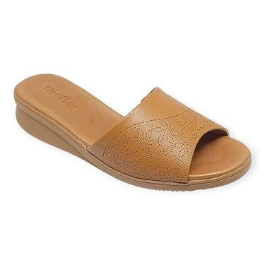 Imagem de Tamanco Usaflex Salto Baixo AE2030 - Tan - 34